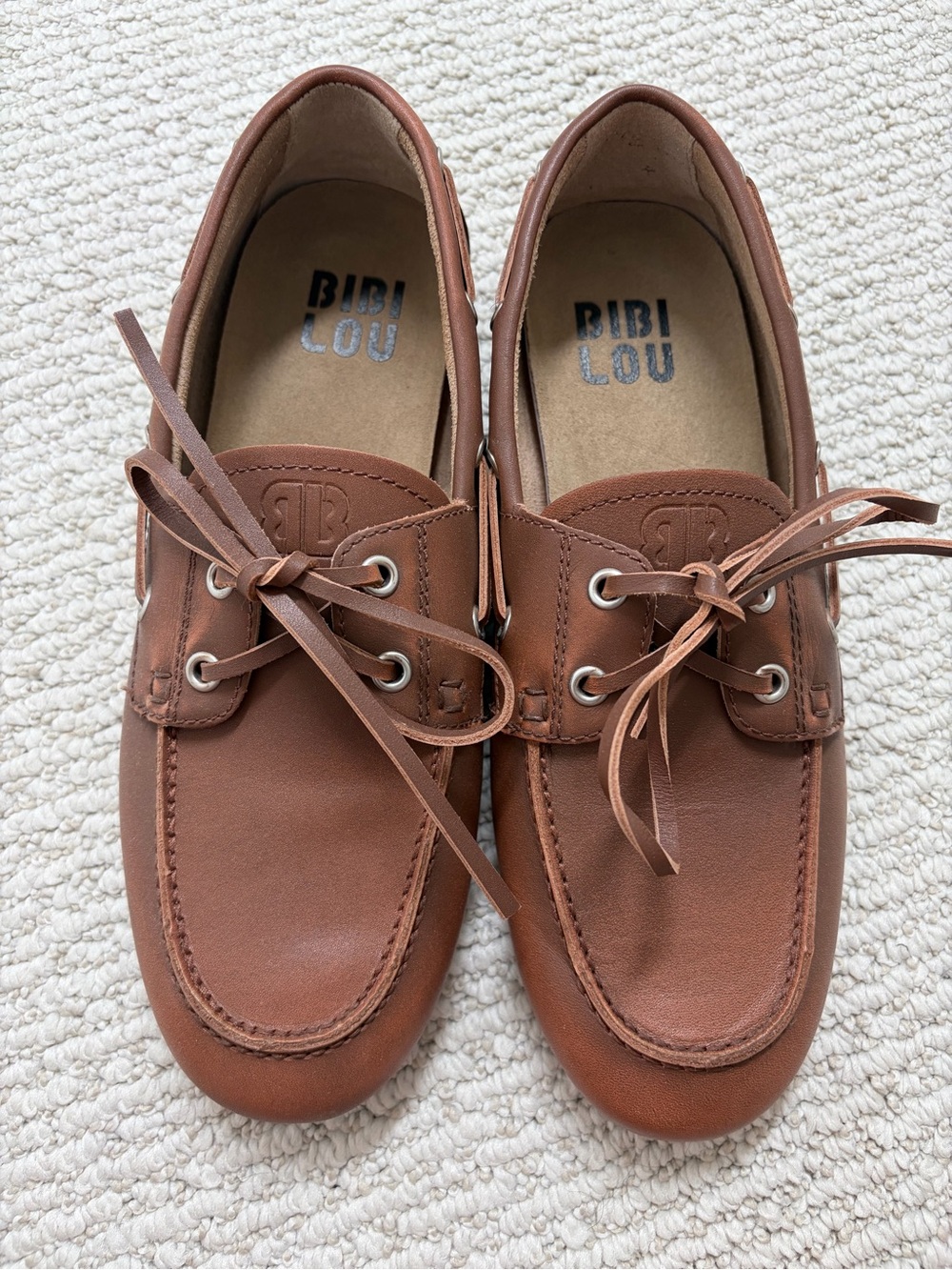 Bibi Lou Women’s Tan  Boat Loafers